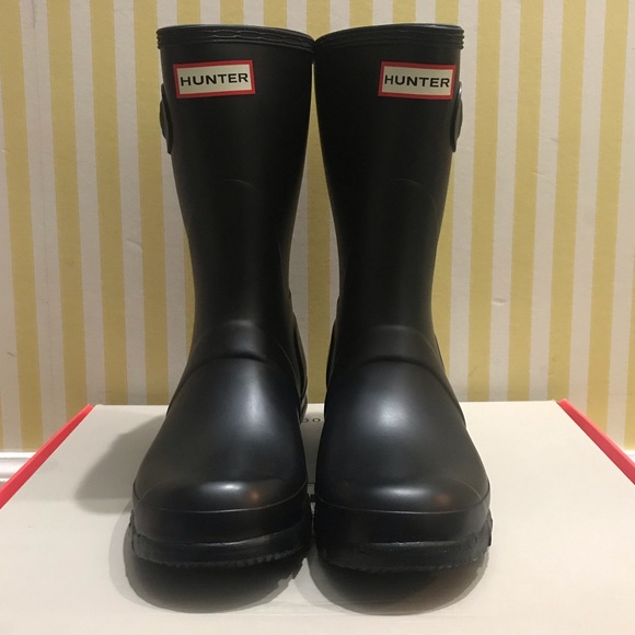 Hunter Women’s Original Short Rain Boots in Black Size 6 - Picture 2 of 8